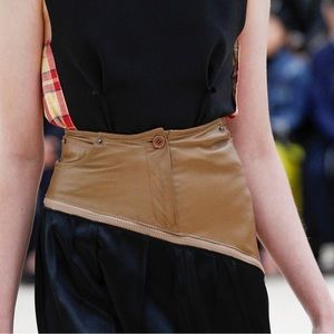 Leather Paneled Skirt — SS17